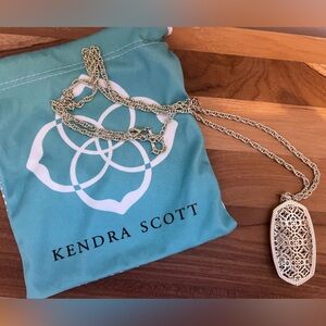 Kendra Scott long gold necklace with pendant
